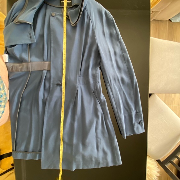 NWT 3690$ Giorgio Armani Made Italy Trench Coat Size Eu 44US 10-14 Cotton/silk - Picture 15 of 16